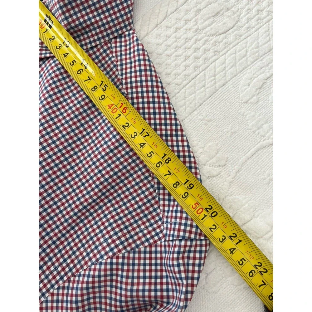 Polo Ralph Lauren Shirt Mens XXL Red Blue White Gingham Cotton Button Down Pony